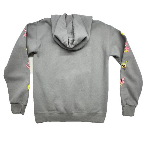Spongebob Squarepants Sweatshirt Hoodie Unisex Size Small Gray Nickelodeon - Picture 7 of 7